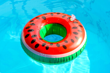 Wall Mural - Rubber ring for swimming. Summer background concept