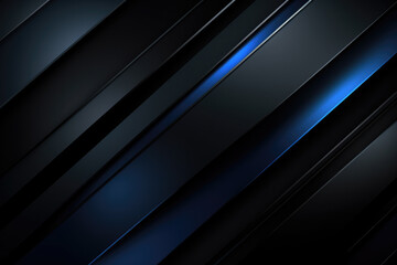 Wall Mural - Geometric Black and Blue Digital Abstract Background 