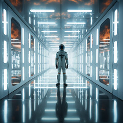 Poster - Astronaut in spaceship