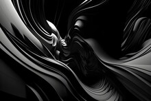 Luxury Black And White Abstract Wallpaper. Generative AI
