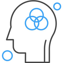 Brain idea symbol icon vector image. Illustration of the creative intelligence think design image