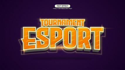 Poster - Esport Gold Logotype Text Effect EPS File Format Fully Editable Font and Text