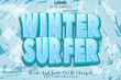 © Example Graphic - Winter Surfer Editable Text Effect Emboss Cartoon Style