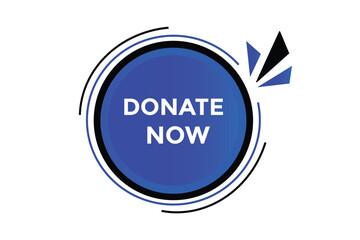 Wall Mural - Donate now button web banner templates. Vector Illustration 
