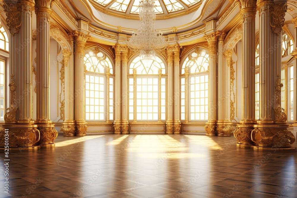 Ballroom interior. Ai art Stock Illustration | Adobe Stock
