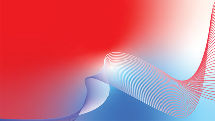 Wall Mural - cyan blue white red tech abstract lines gradient background