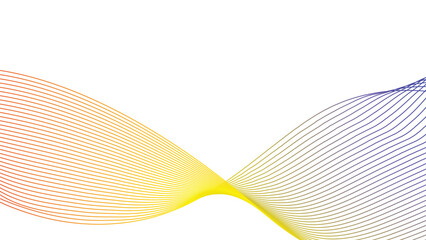 red yellow blue tech wavy lines gradient background isolated