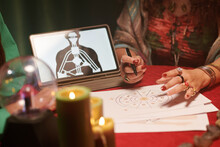 Fortune Teller Reading And Interpreting Astrology Birth Chart