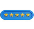 3d render of star rating icon.