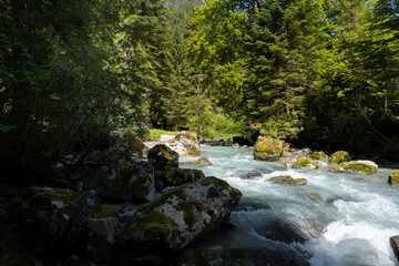 Wall Mural - river in the nambrone valley of trentino