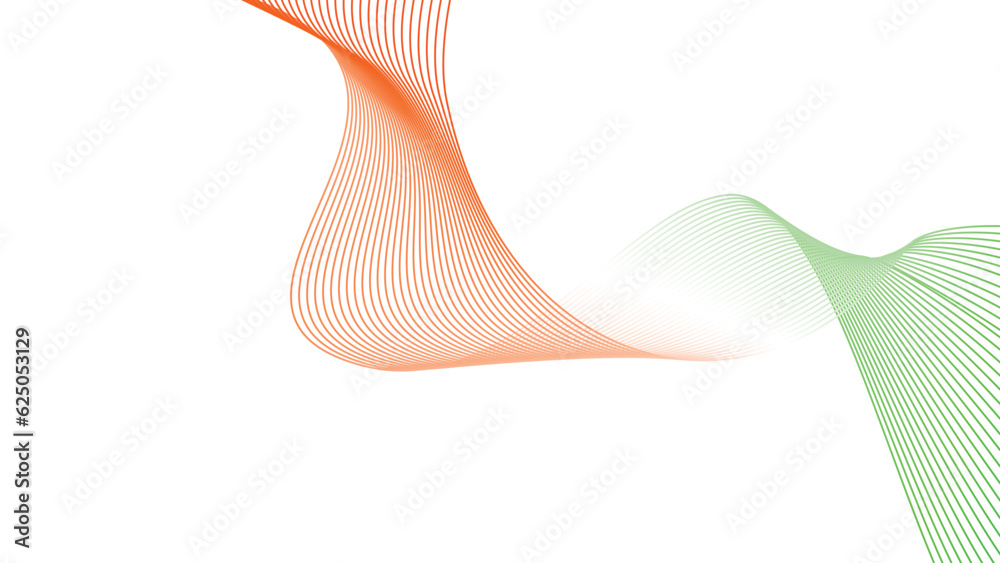 orange white green tech wavy lines abstract gradient background Stock ...