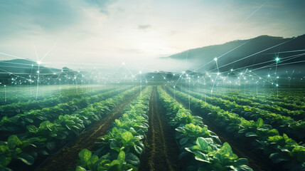 Agriculture field. Smart agriculture concept