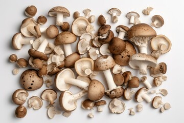 Poster - Set fresh mushrooms. Generate Ai