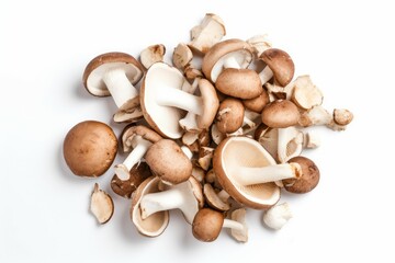 Poster - Set fresh mushrooms food. Generate Ai