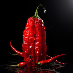 Canvas Print - Very spicy chili peppers