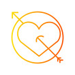 fall in love gradient icon