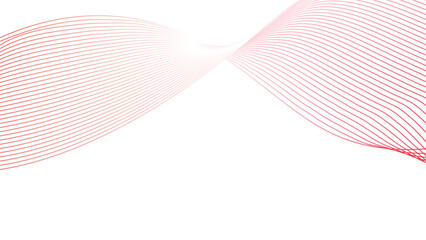 abstract wavy tech lines isolated white red flag gradient background