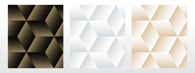 Set of abstract geometric patterns. Seamless vector backgrounds. Colored ornaments Graphic modern patterns Simple lattice graphic design