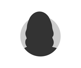 Poster - Avatar, user profile, person icon, female silhouette, profile picture. Female face silhouette or icon vector design and illustration.

