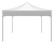 Outdoor event tent mockup. White blank shade