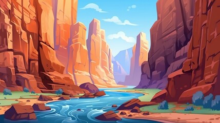 Wall Mural - abstract background gorges and canyon. the grandeur of nature's gorges and canyons with an enchantin