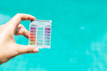 Sticker - Water tester test kit for measuring pH and chlorine, high quality water tester product for safety water