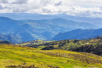 Poster - Green hills in Colombia