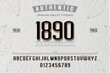 1890 typeface. For labels and different type designs
