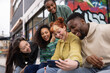 © ReeldealHD images - Group of friends having fun taking a selfie