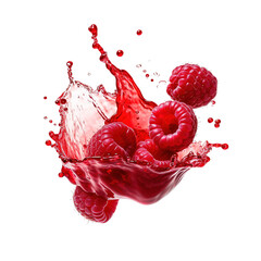 Sticker - Raspberries in a splash of juice