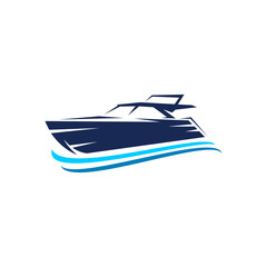 speed boat logo vector. illustration vector, suitable for your design need, logo, illustration, anim