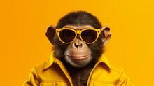 Monkey Wearing Sunglasses Made With Generative AI