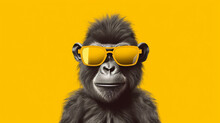 Monkey With Sunglasses Made With Generative AI
