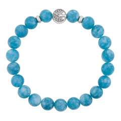 Wall Mural - blue mineral bracelet, carved on a white background