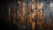 canvas print picture - Alte Holzwand mit struktur und verbrannten dunklen Stellen und Holzmuster, ai generativ