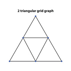 Wall Mural - 2 triangular grid graph. Scared Geometry Vector Design Elements. This is religion, philosophy, and spirituality symbols. the world of geometry with our intricate illustrations. in black line art.