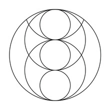 Vesica Piscis. Scared Geometry Vector Design Elements. This Is Religion, Philosophy, And Spirituality Symbols. The World Of Geometry With Our Intricate Illustrations.