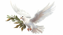 The White Dove Is A Symbol Of Peace. Generative Ai