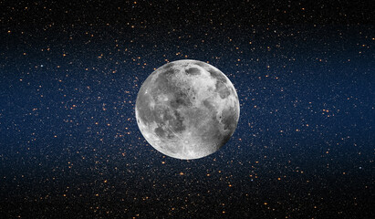 Wall Mural - Full  Moon in the space 