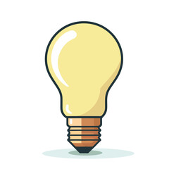 Canvas Print - LIghtbulb icon. Cute image of isolated lIghtbulb.