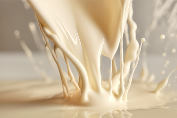 Wall Mural - Pouring milk splash