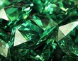 Emeralds Isolated. Emeralds. Macro. A beautiful emerald gems isolated. Emerald, Sapphire or Tourmaline green crystals. Gems. Mineral crystals. Made With Generative AI.