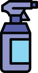 Poster - Spray bottle plastic icon. Outline Spray bottle plastic vector icon for web design isolated on white background color flat