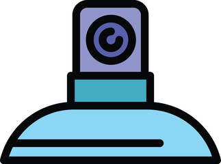 Poster - spray cap icon. outline spray cap vector icon for web design isolated on white background color flat