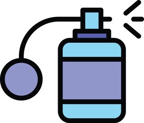 Poster - Fragrance bottle icon. Outline Fragrance bottle vector icon for web design isolated on white background color flat