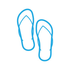 Wall Mural - flipflop logo icon