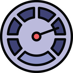 Poster - Sport dashboard icon outline vector. Car panel. Meter counter color flat