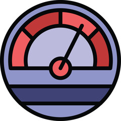Poster - Fuel gauge icon outline vector. Gas meter. Tank full gasoline color flat