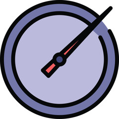 Poster - Modern stopwatch icon outline vector. Timer clock. Chronometer watch color flat