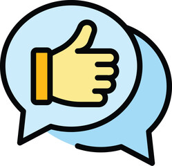 Poster - Market chat icon outline vector. Web target. Business target color flat